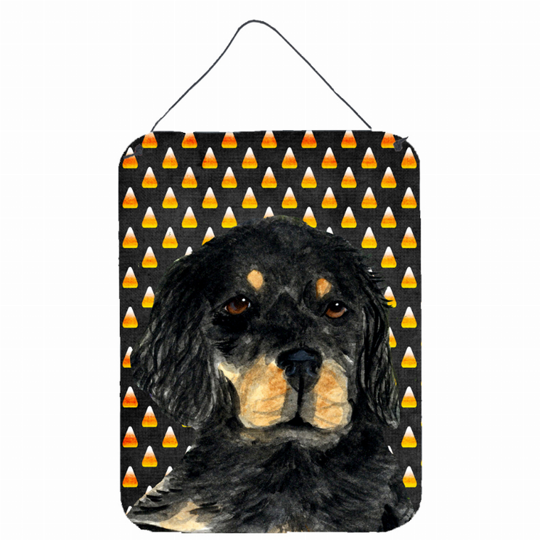 Candy Corn Halloween Design with Dog Wall or Door Hanging Prints - 615872616190