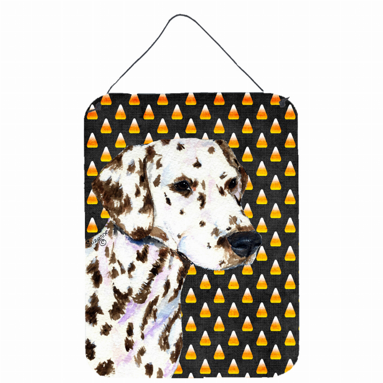 Candy Corn Halloween Design with Dog Wall or Door Hanging Prints - 615872615742