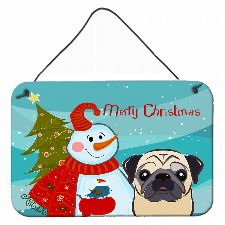 Snowman with Dog Art Wall or Door Hanging Prints - 638508132772