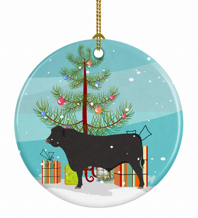 Cow Christmas Ceramic Ornament - 652259329397