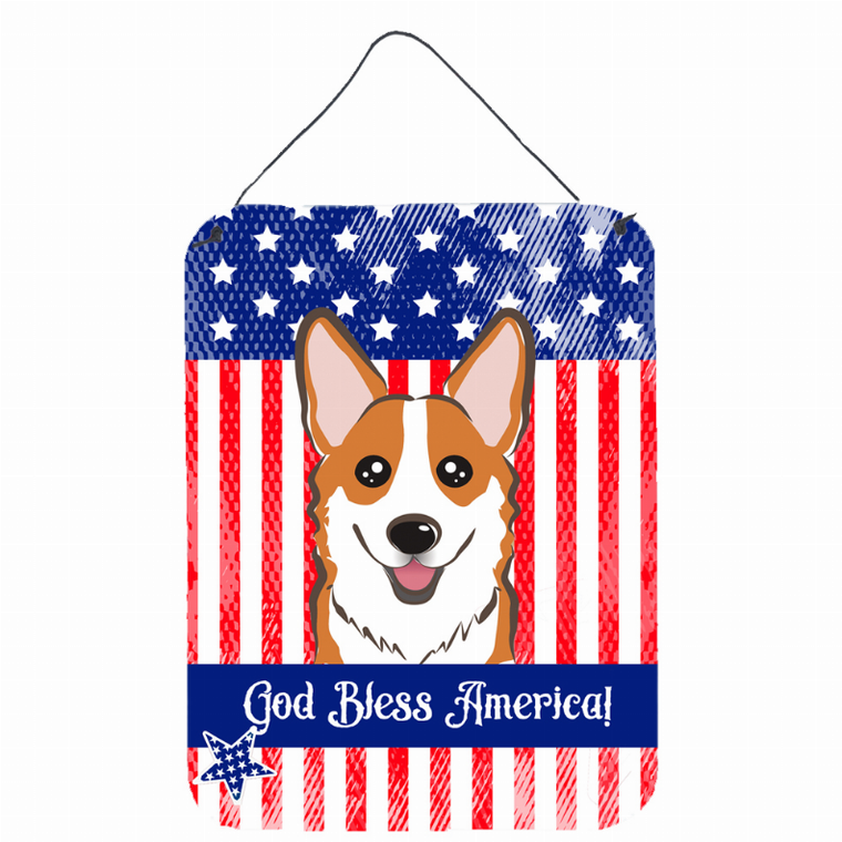 American Flag Design with Dog Wall or Door Hanging Prints - 638508213419