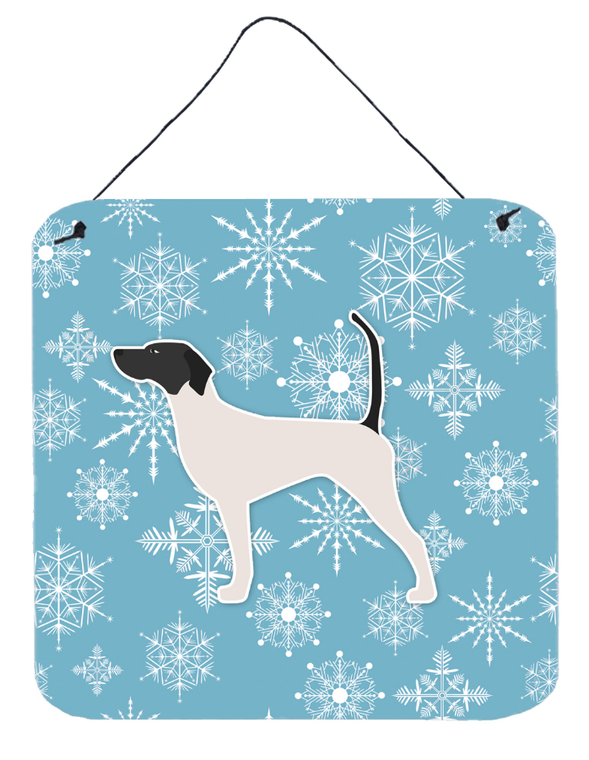 Winter Snowflake Design with Dog Art Wall or Door Hanging Prints - 638508519788
