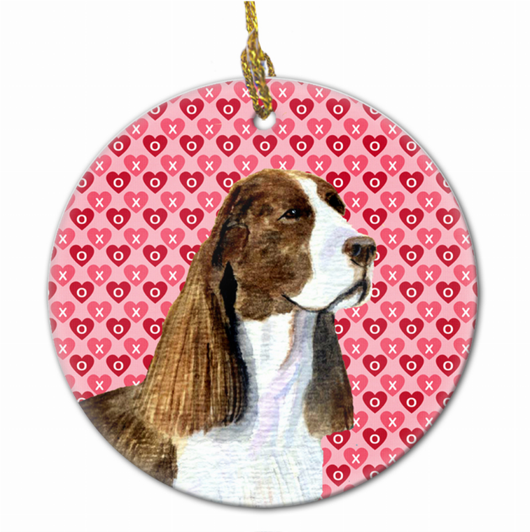Valentine's Day Dog Portrait Ceramic Ornament - 615872603237