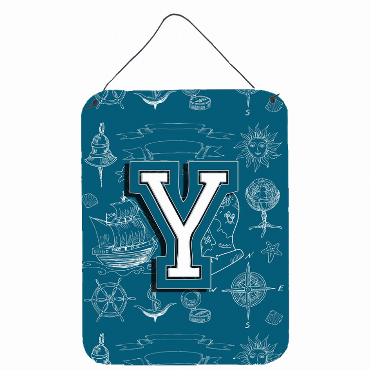 Sea Doodles Initial Alphabet Wall or Door Hanging Prints - 638508030450