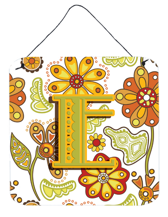 Monogram Letter Floral Wall or Door Hanging Prints - 615872983803