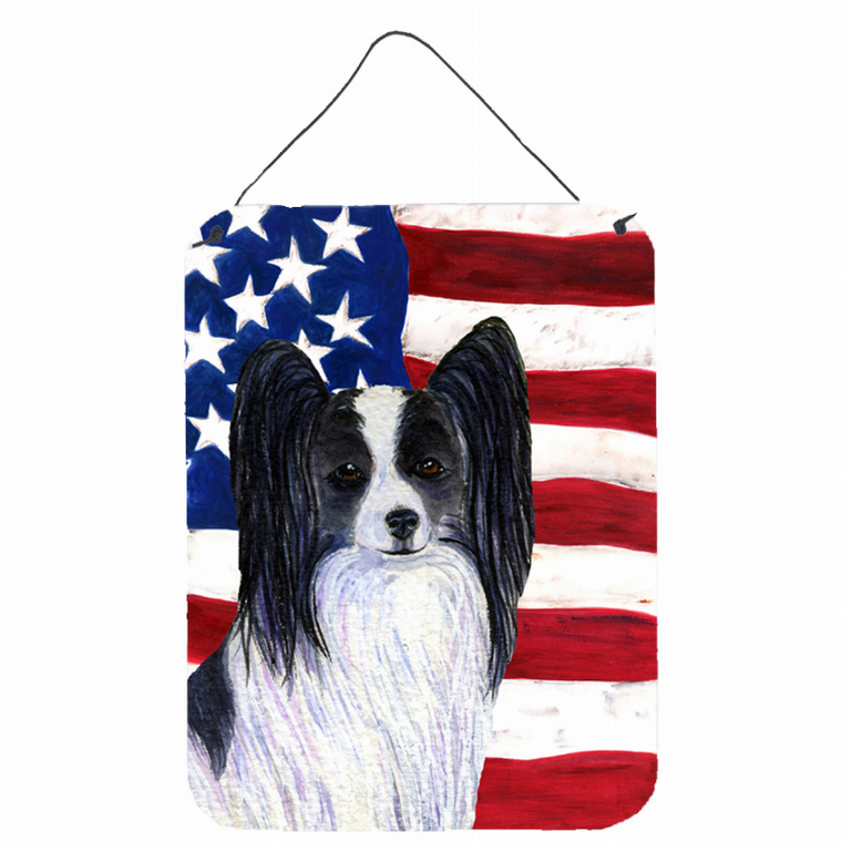 USA American Flag with Dog Wall or Door Hanging Prints - 615872607440
