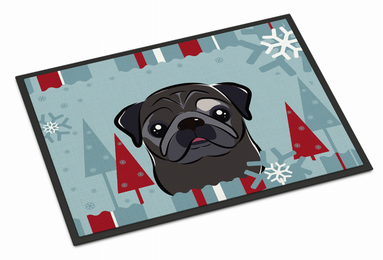 Winter Holiday Dog Art Indoor or Outdoor Mat - 638508112941