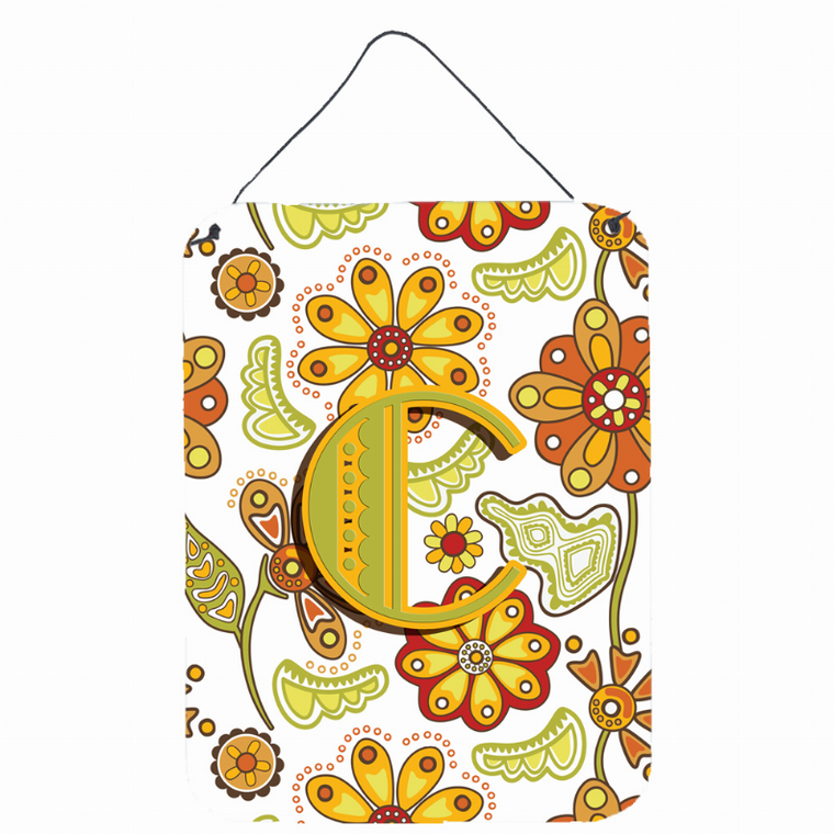 Monogram Letter Floral Wall or Door Hanging Prints - 638508027900