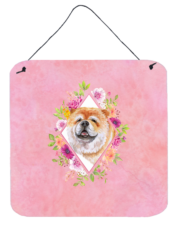 Flowers Design with Dog Wall or Door Hanging Prints - 194030071335