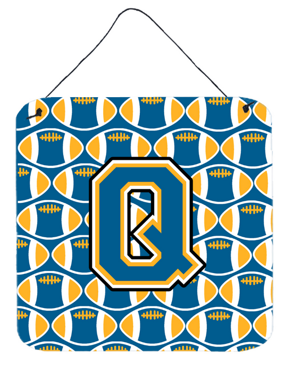Monogram Letter Football Wall or Door Hanging Prints - 638508303486