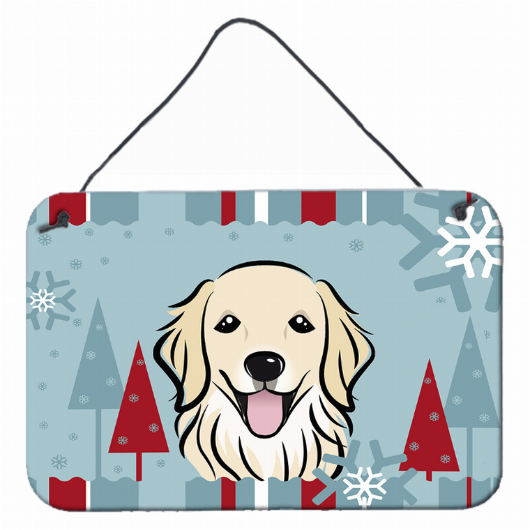 Winter Holiday Design with Dog Art Wall or Door Hanging Prints - 638508111746