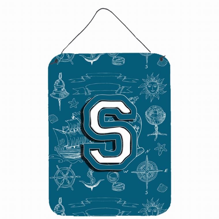 Sea Doodles Initial Alphabet Wall or Door Hanging Prints - 638508030399