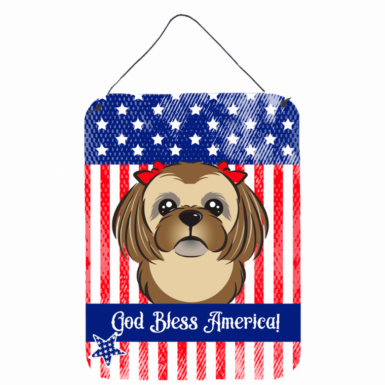 American Flag Design with Dog Wall or Door Hanging Prints - 638508213365