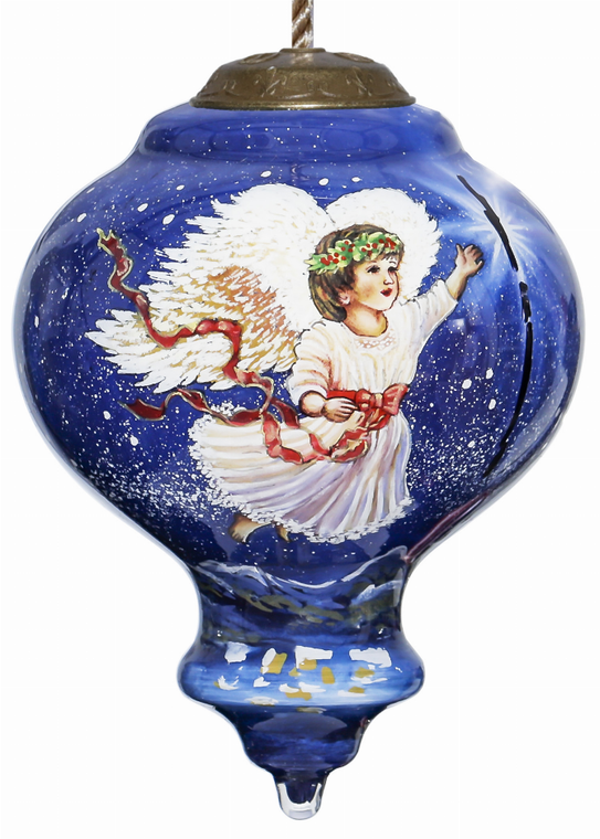 Angel of Peace Hand Painted Glass Ornament - 850004397947