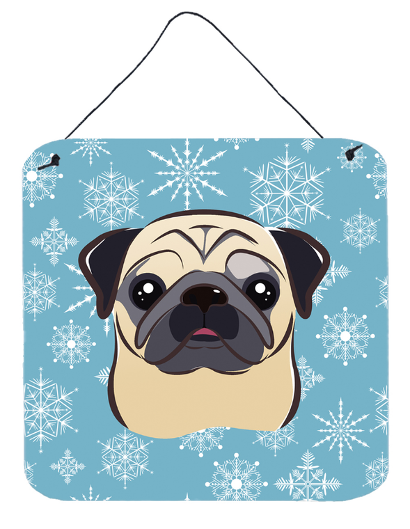 Snowflake Design with Dog Art Wall or Door Hanging Prints - 638508109828