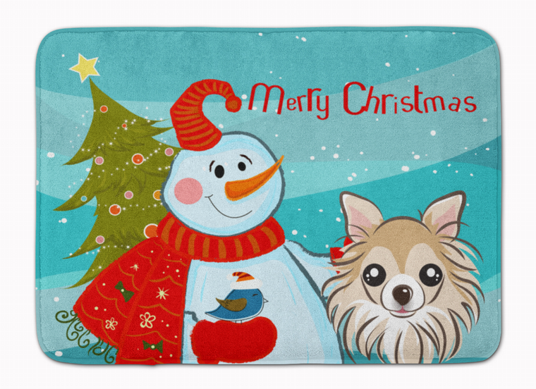 Snowman Dog Art Washable Memory Foam Mat - 638508635839