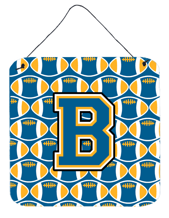 Monogram Letter Football Wall or Door Hanging Prints - 638508303332