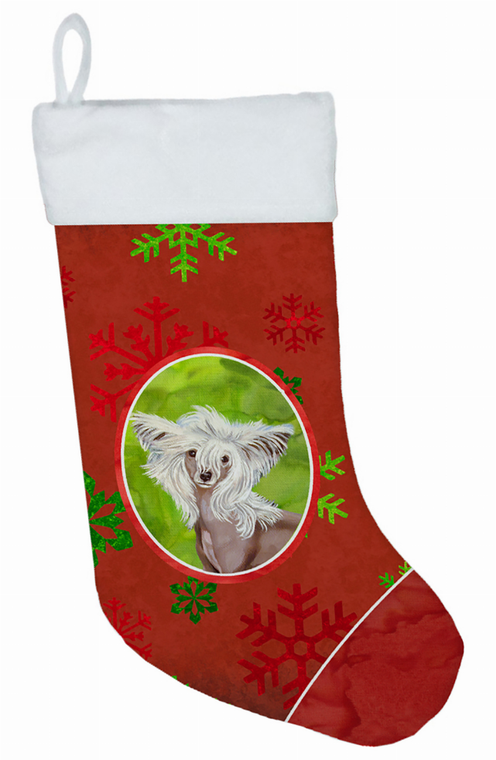 Dog and Christmas Snowflakes Christmas Stocking - 705332017381
