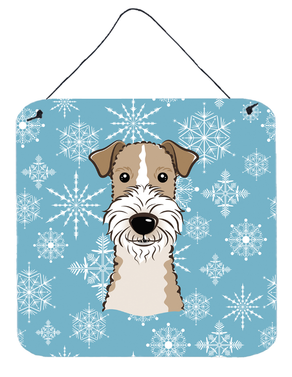 Snowflake Design with Dog Art Wall or Door Hanging Prints - 638508109675