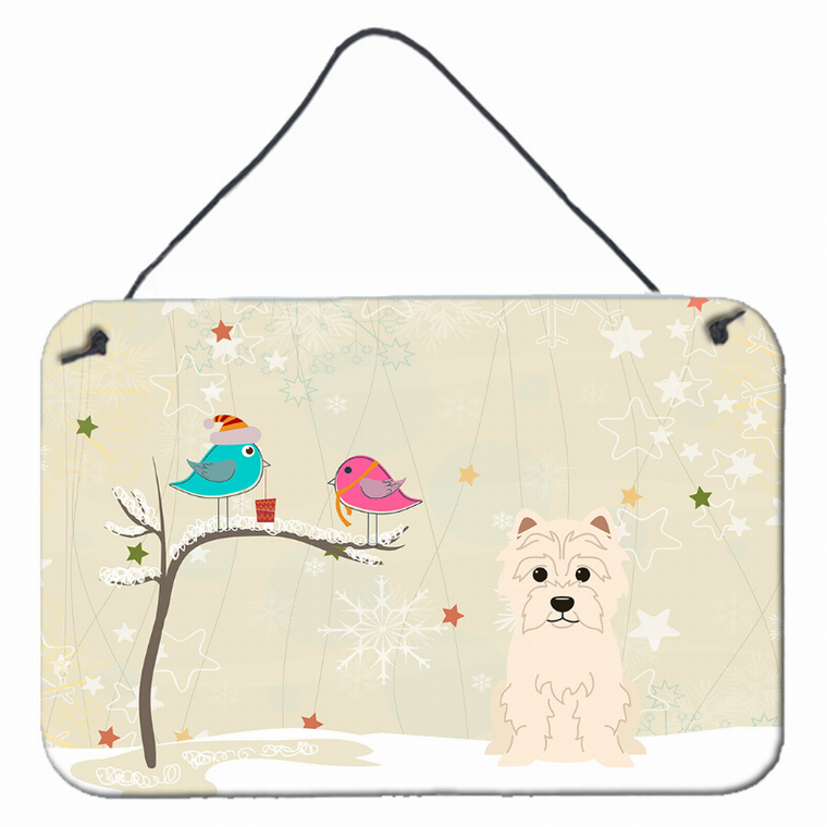 Christmas Presents Between Friends Design with Dog Art Wall or Door Hanging Prints - 638508445179