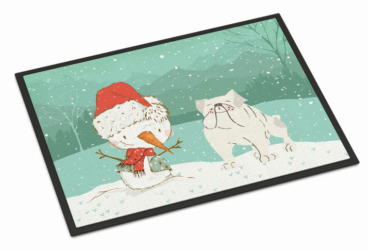 Dog and Snowman Christmas Indoor or Outdoor Mat - 652259280278