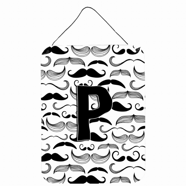 Moustache Initial Wall or Door Hanging Prints - 638508029324