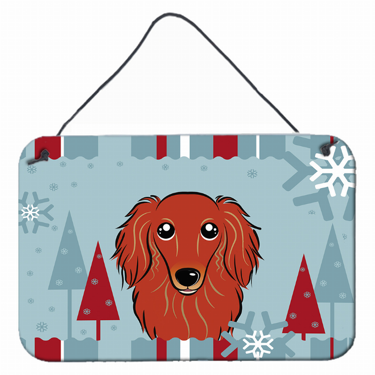 Winter Holiday Design with Dog Art Wall or Door Hanging Prints - 638508111838