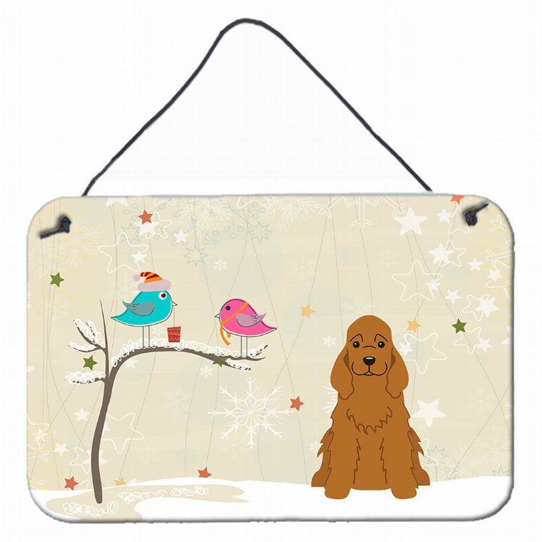 Christmas Presents Between Friends Design with Dog Art Wall or Door Hanging Prints - 638508445704