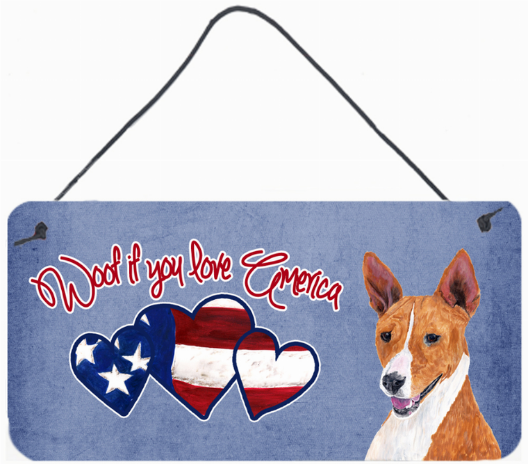 Woof If You Love America Dog Artwork Wall or Door Hanging Prints - 615872936700
