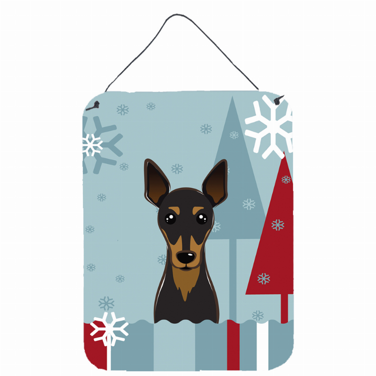 Winter Holiday Design with Dog Art Wall or Door Hanging Prints - 638508123251