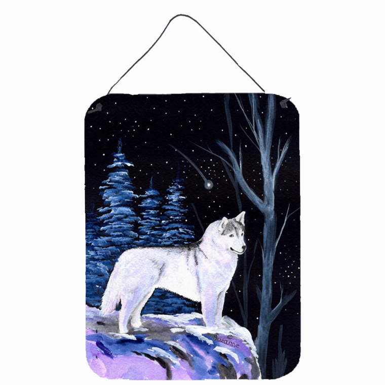 Starry Night Dog Art Wall or Door Hanging Prints - 615872611775