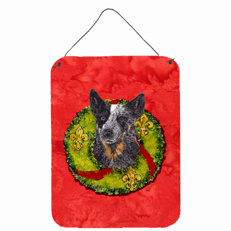 Christmas Wreath Design with Dog Wall or Door Hanging Prints - 615872606597