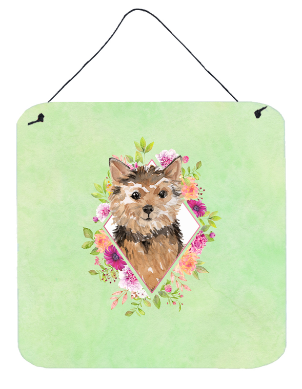 Flowers Design with Dog Wall or Door Hanging Prints - 194030073810