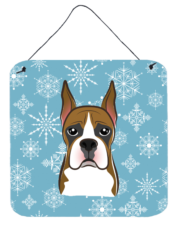 Snowflake Design with Dog Art Wall or Door Hanging Prints - 638508109439