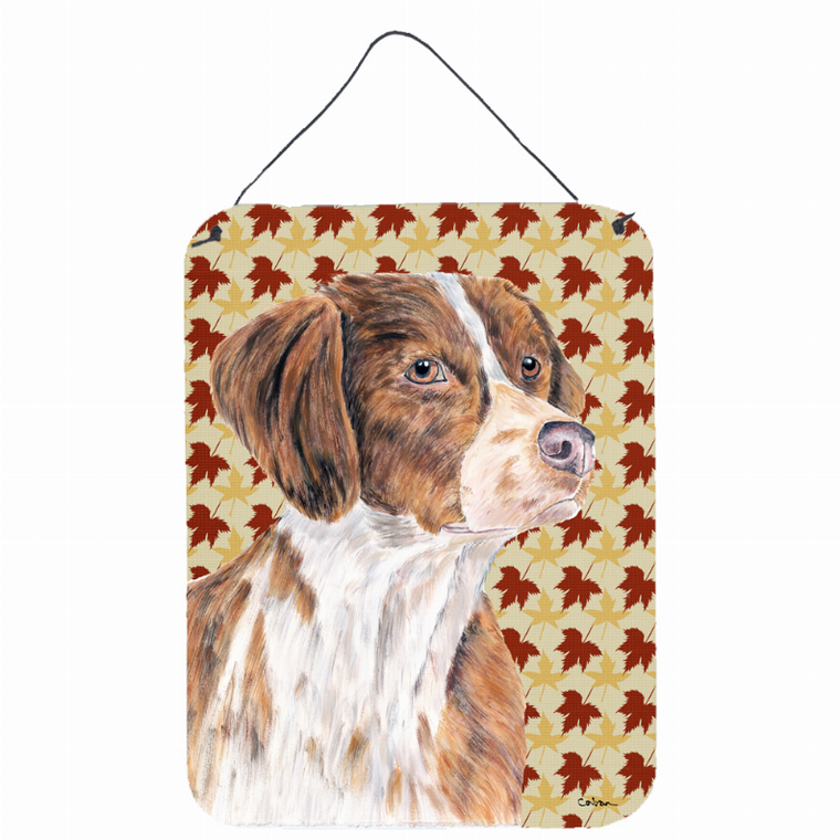 Fall Leaves Design with Dog Wall or Door Hanging Prints - 615872617531