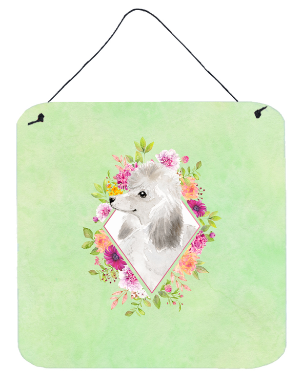 Flowers Design with Dog Wall or Door Hanging Prints - 194030073612