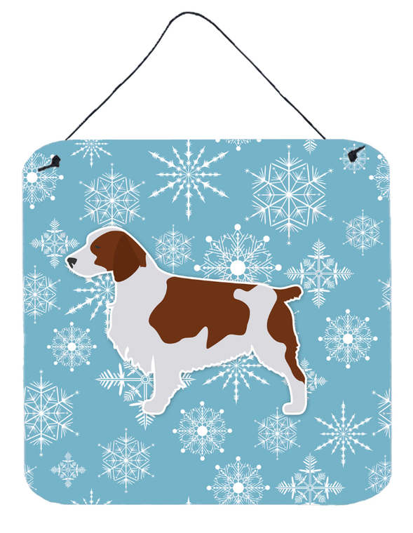 Winter Snowflake Design with Dog Art Wall or Door Hanging Prints - 638508519832