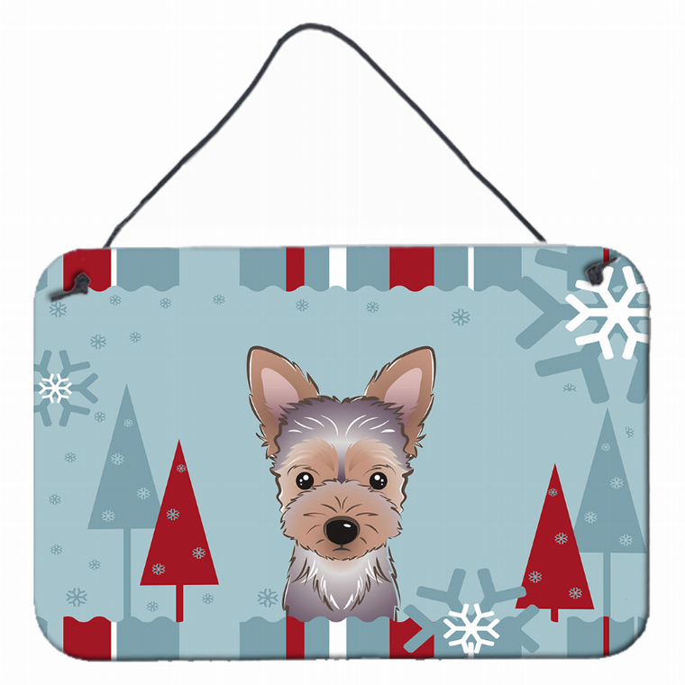 Winter Holiday Design with Dog Art Wall or Door Hanging Prints - 638508112019