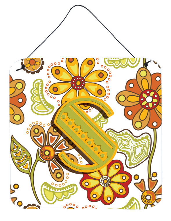 Monogram Letter Floral Wall or Door Hanging Prints - 615872983933