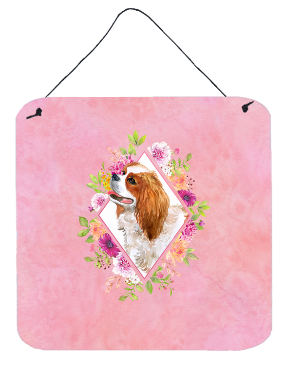 Flowers Design with Dog Wall or Door Hanging Prints - 194030071274