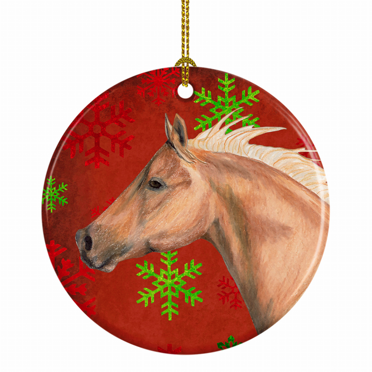Animal on Christmas Snowflakes Ceramic Ornament - 615872852673