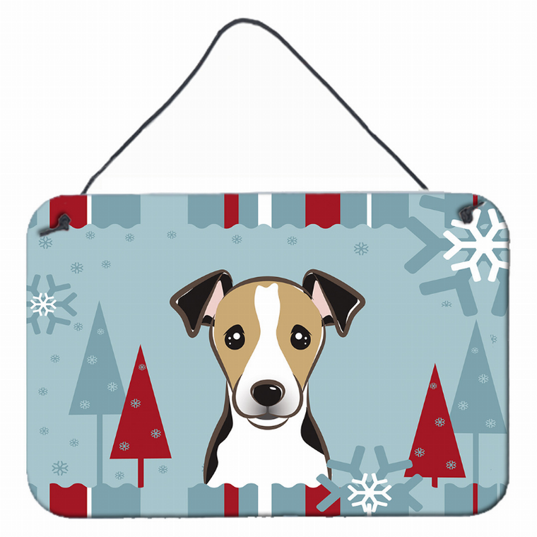 Winter Holiday Design with Dog Art Wall or Door Hanging Prints - 638508112309