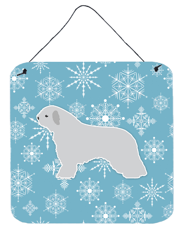 Winter Snowflake Design with Dog Art Wall or Door Hanging Prints - 638508519986