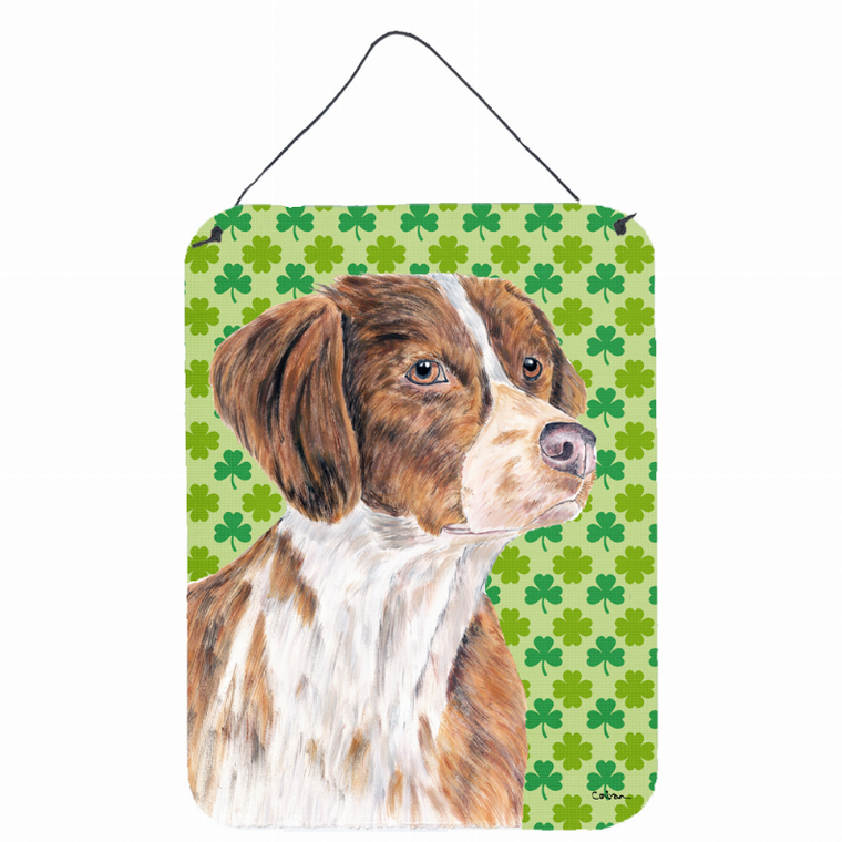 St. Patrick's Day Shamrock Portrait Design with Dog Wall or Door Hanging Prints - 615872617142