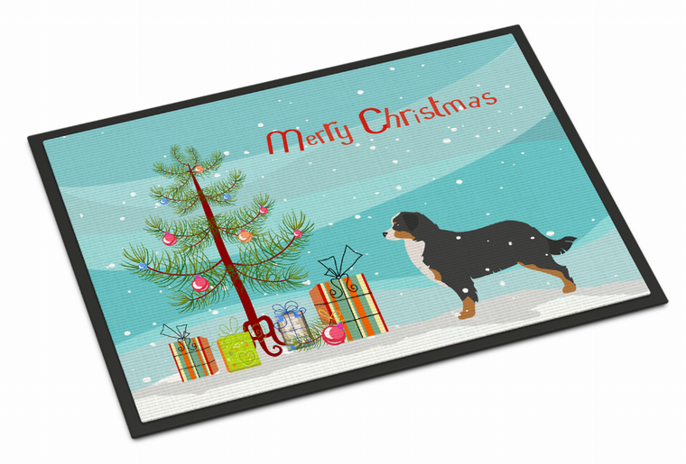 Merry Christmas Tree Dog Art Indoor or Outdoor Mat - 638508471963