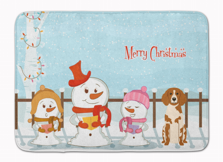 Merry Christmas Carolers Dog Art Machine Washable Memory Foam Mat - 638508638052