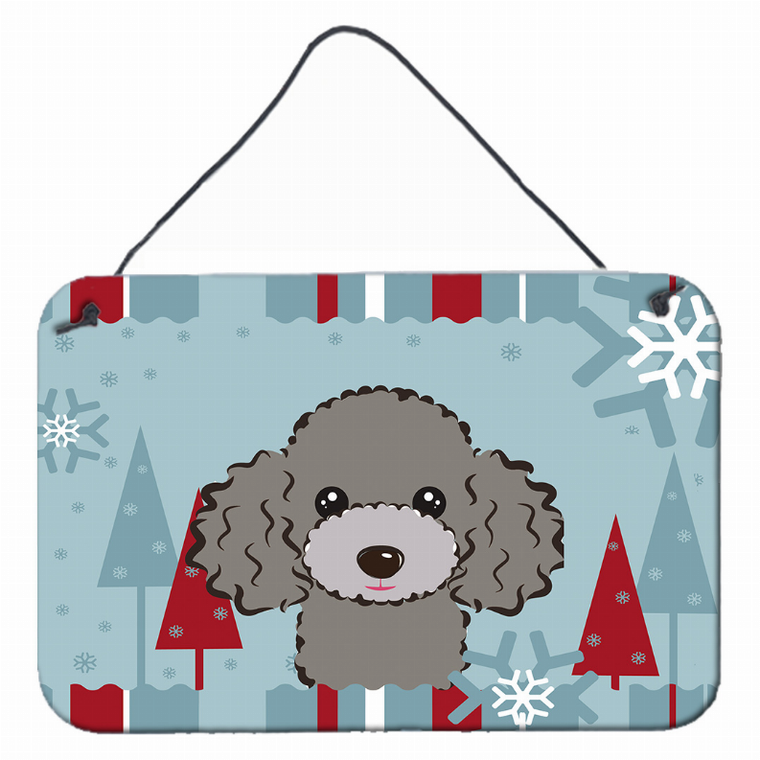 Winter Holiday Design with Dog Art Wall or Door Hanging Prints - 638508112286