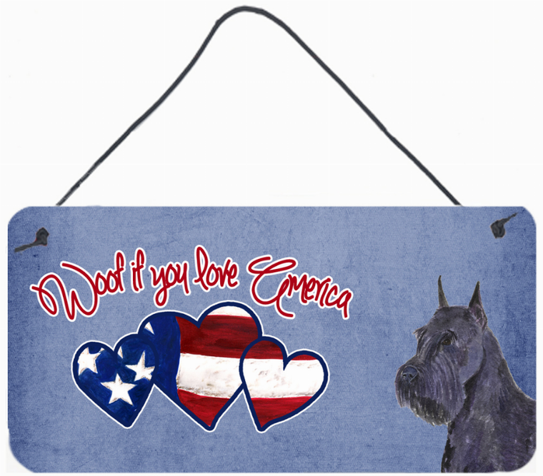 Woof if you love America Dog Art Wall or Door Hanging Prints - 615872937615