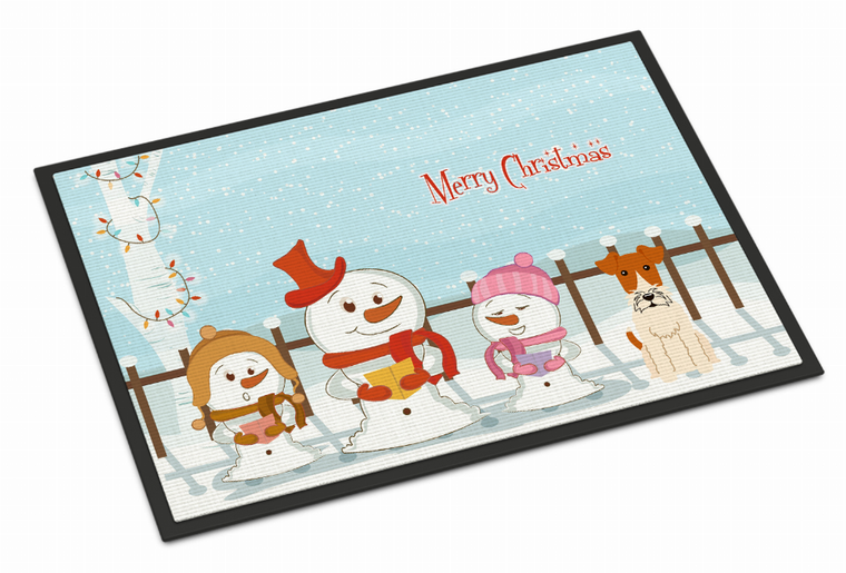 Merry Christmas Carolers Dog Art Indoor or Outdoor Mat - 638508410511