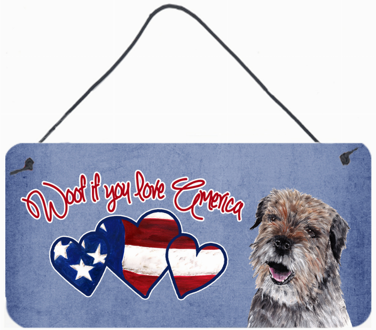 Woof If You Love America Dog Artwork Wall or Door Hanging Prints - 615872936526